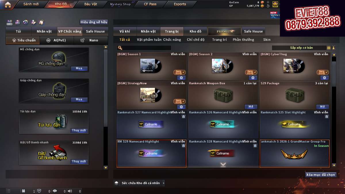 shop acc cf uy tin gia re
